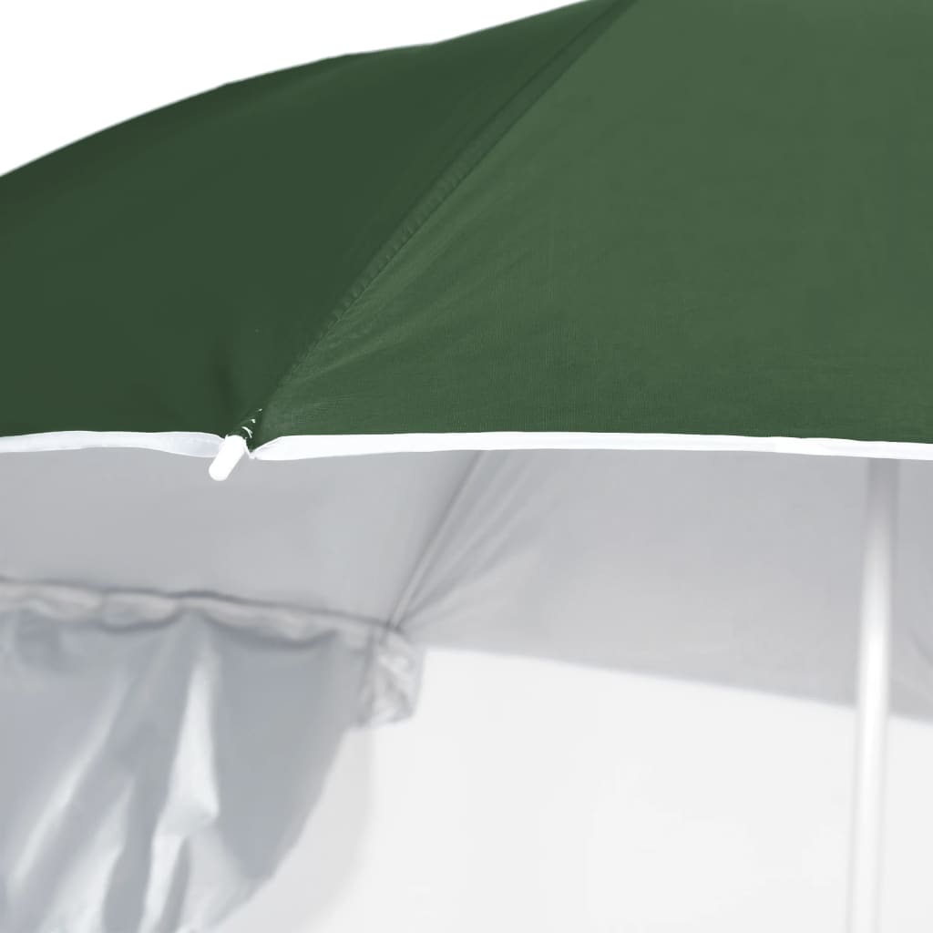 8720286848074_g_en_hd_4 vidaXL Beach Parasol with Side Walls Green 215 cm - Image 5