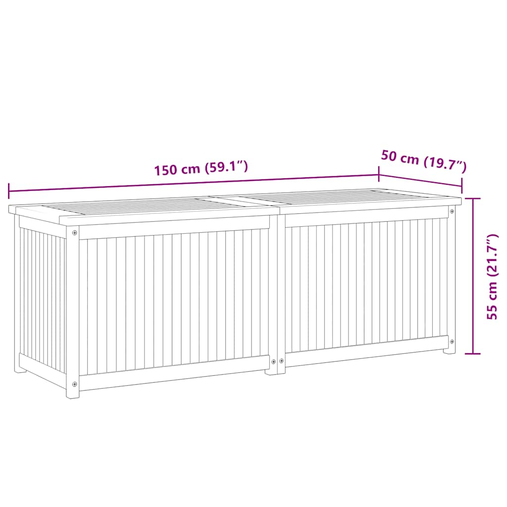 8720286848128_g_en_hd_8 vidaXL Garden Box 150x50x55 cm Solid Wood Teak - Image 10