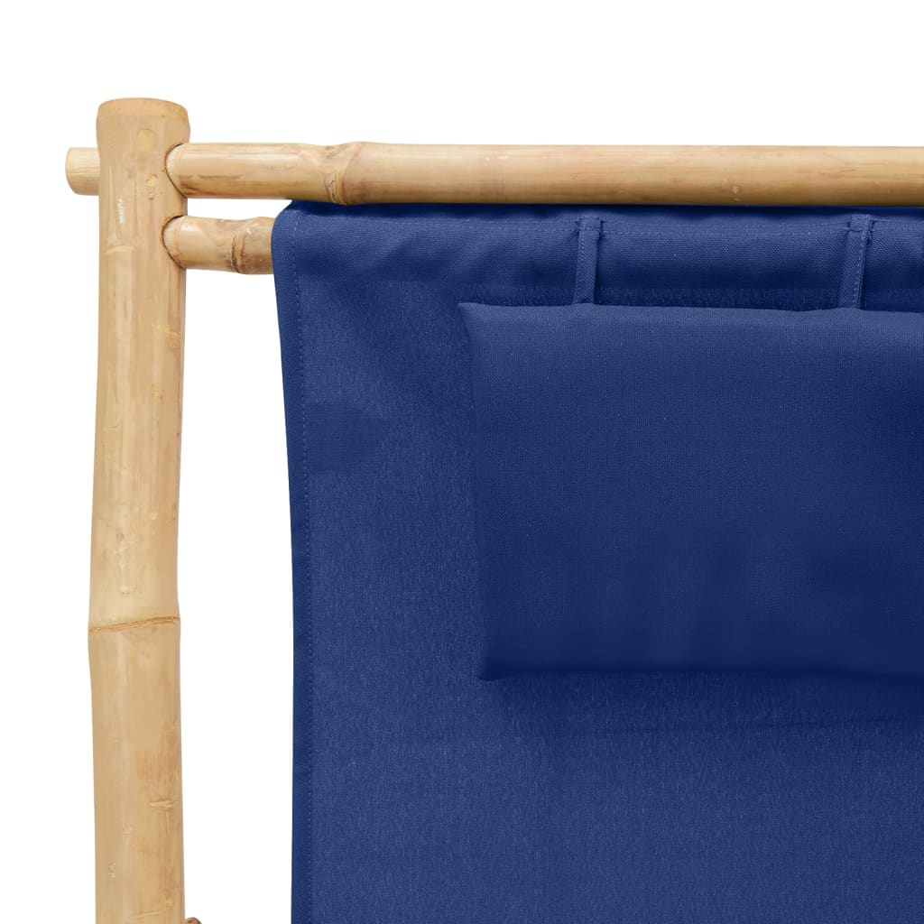8720286849354_g_en_hd_6 vidaXL Deck Chair Bamboo and Canvas Navy Blue - Image 7