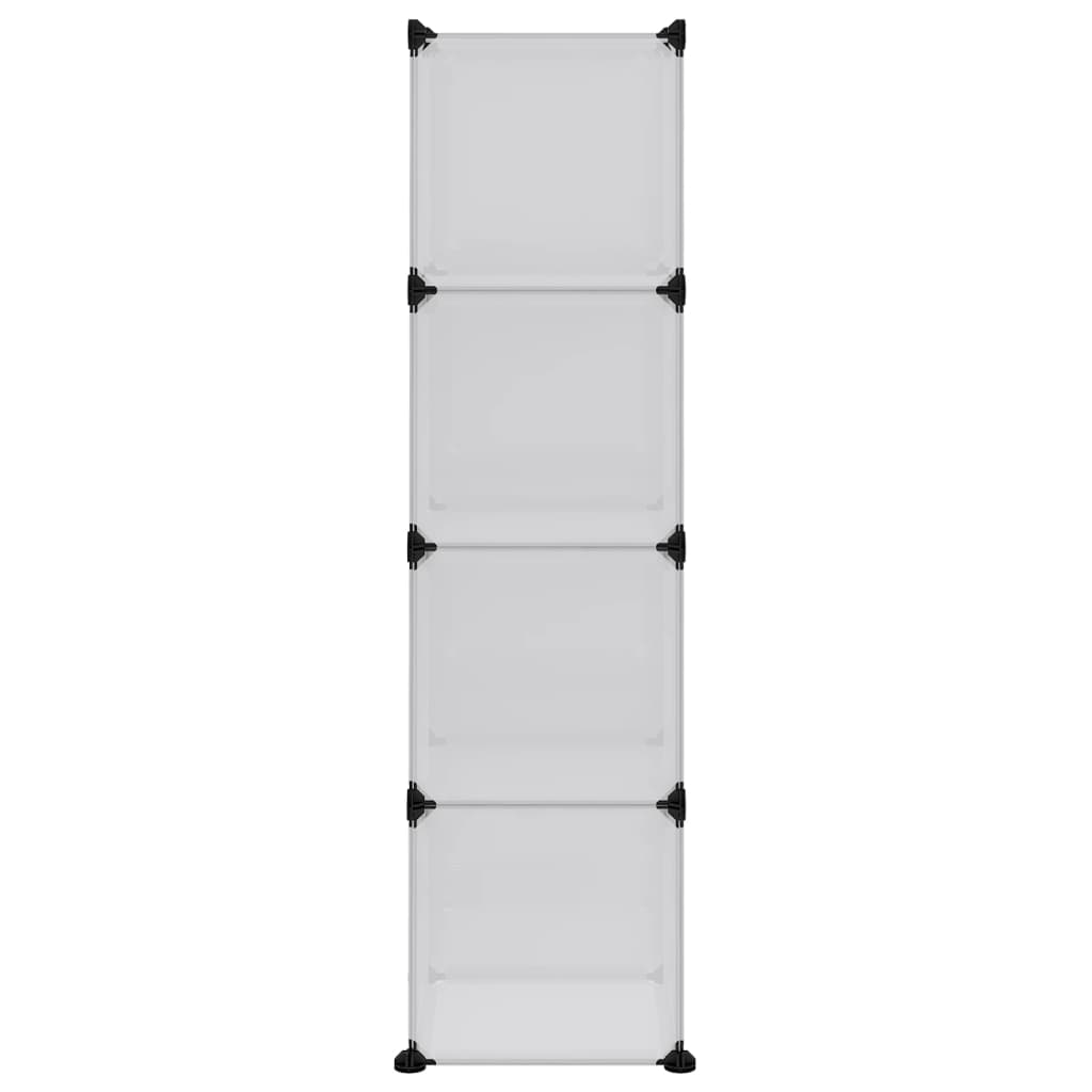 8720286849583_g_en_hd_3 vidaXL Storage Cube Organiser with 12 Cubes and Doors Transparent PP - Image 5