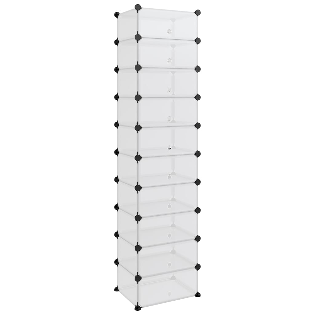 8720286849644_a_en_hd_1 vidaXL Shoe Rack Transparent 44x32x174 cm PP - Image 2