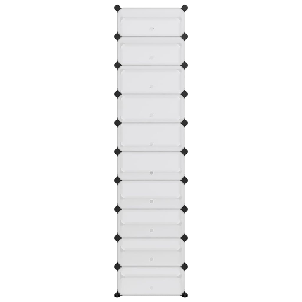 8720286849644_g_en_hd_1 vidaXL Shoe Rack Transparent 44x32x174 cm PP - Image 3