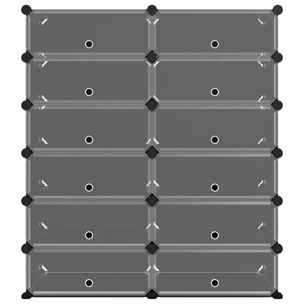 8720286849668_g_en_hd_1 vidaXL Shoe Rack Black 94.5x36.5x106 cm PP - Image 3