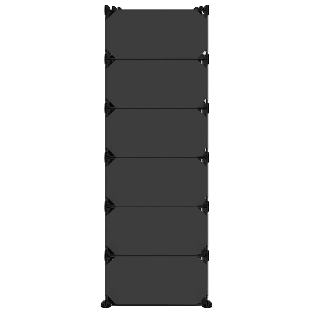 8720286849668_g_en_hd_2 vidaXL Shoe Rack Black 94.5x36.5x106 cm PP - Image 4