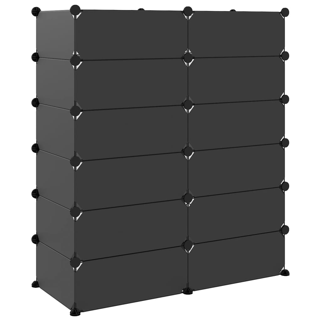 8720286849668_g_en_hd_3 vidaXL Shoe Rack Black 94.5x36.5x106 cm PP - Image 5