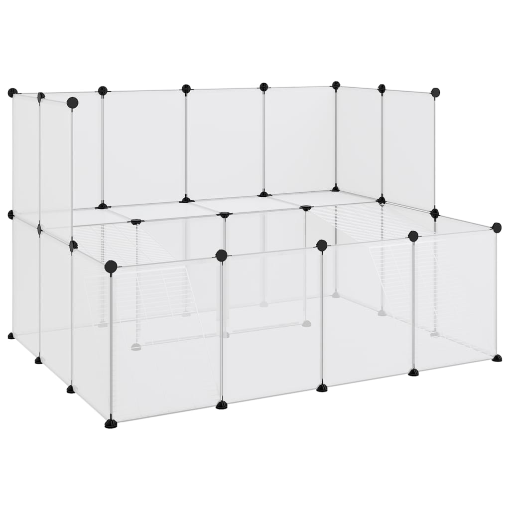 8720286849736_a_en_hd_1 vidaXL Small Animal Cage Transparent 143x107x93 cm PP and Steel - Image 2