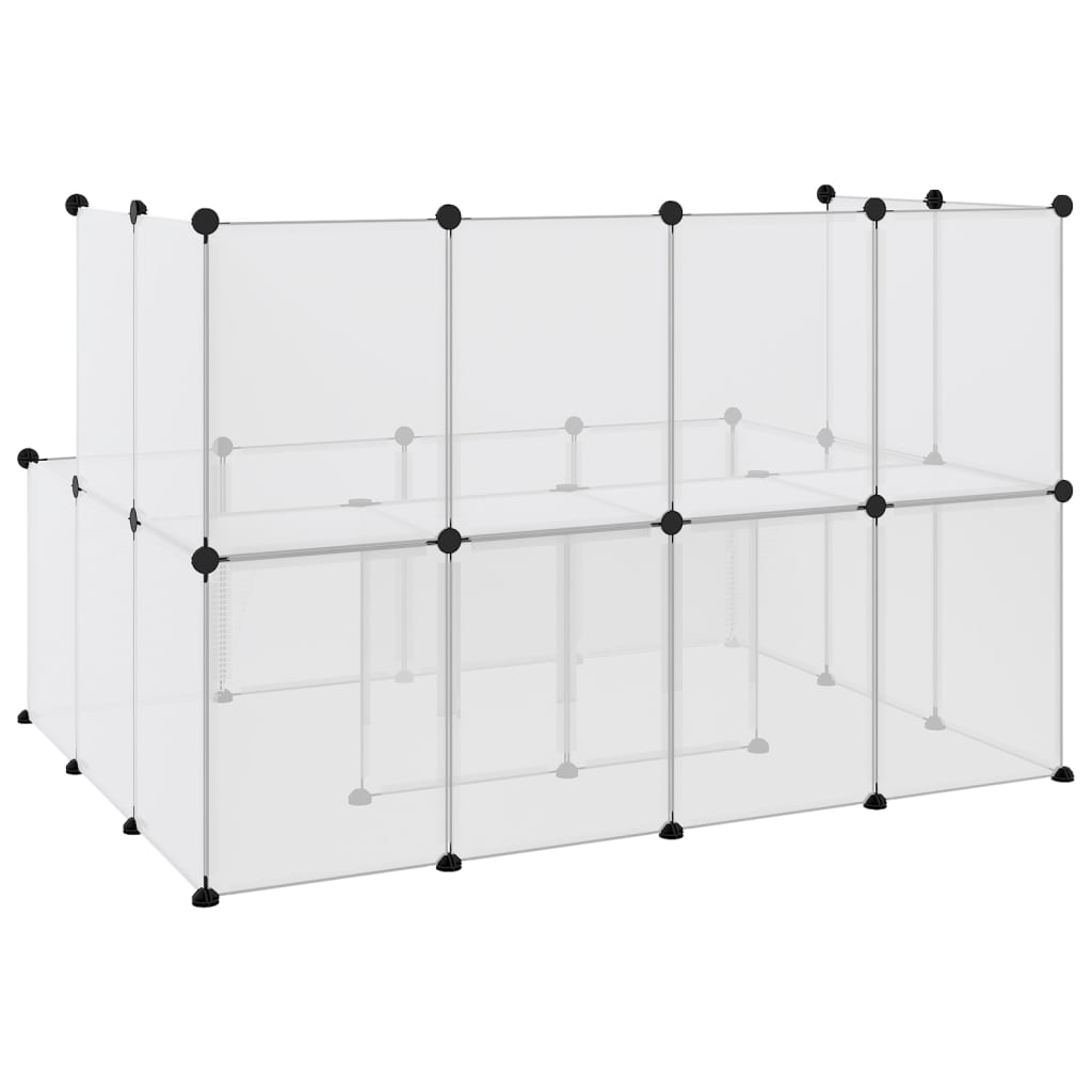 8720286849736_g_en_hd_3 vidaXL Small Animal Cage Transparent 143x107x93 cm PP and Steel - Image 5