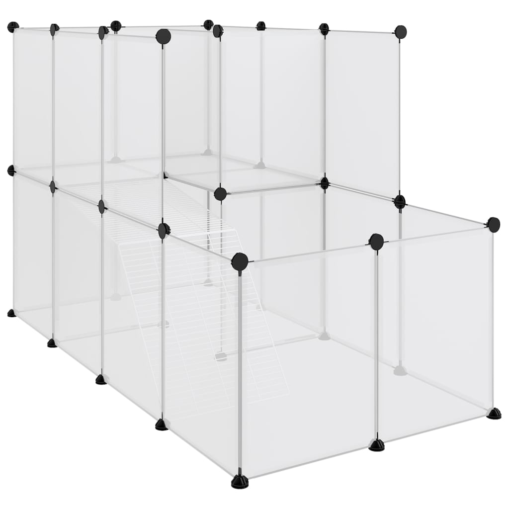 8720286849774_a_en_hd_1 vidaXL Small Animal Cage Transparent 142x74x93 cm PP and Steel - Image 2