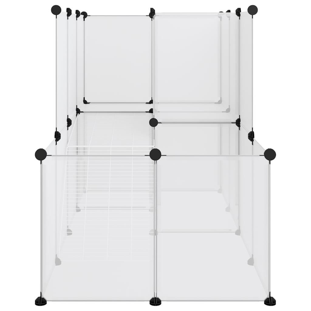 8720286849774_g_en_hd_1 vidaXL Small Animal Cage Transparent 142x74x93 cm PP and Steel - Image 3