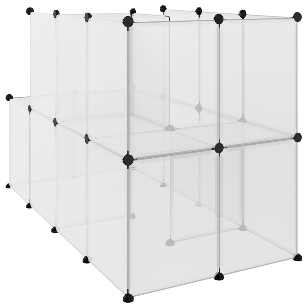 8720286849774_g_en_hd_3 vidaXL Small Animal Cage Transparent 142x74x93 cm PP and Steel - Image 5