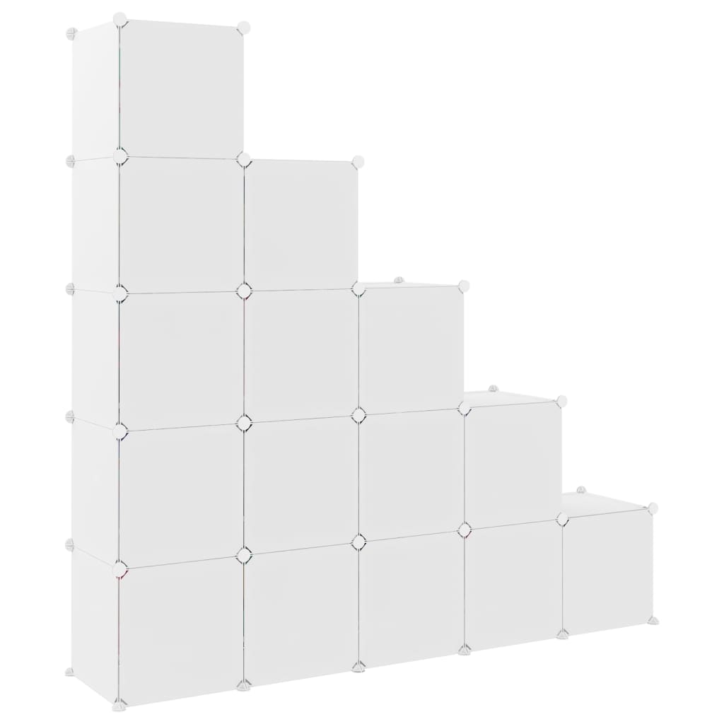 8720286849781_g_en_hd_3 vidaXL Cube Storage Cabinet for Kids with 15 Cubes White PP - Image 5