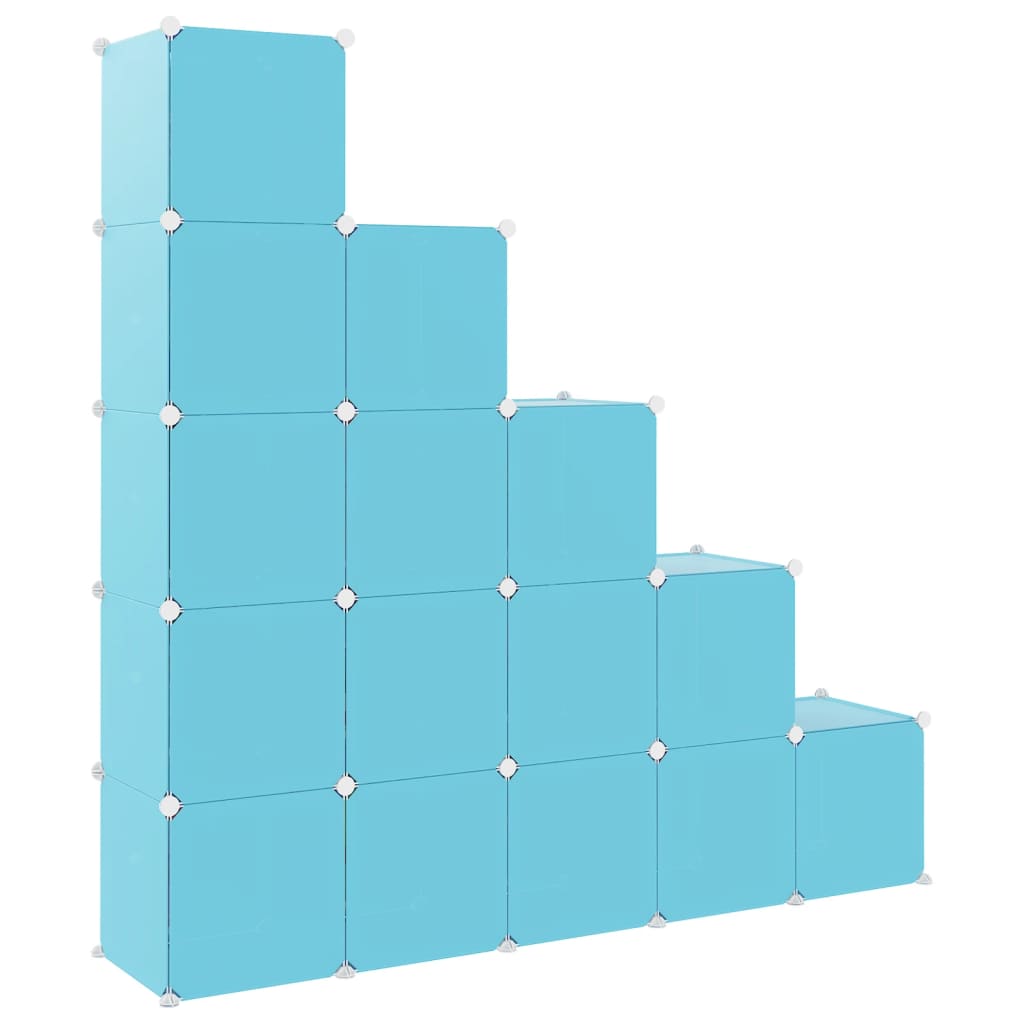 8720286849798_g_en_hd_3 vidaXL Cube Storage Cabinet for Kids with 15 Cubes Blue PP - Image 5