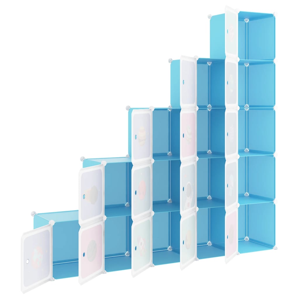 8720286849798_g_en_hd_4 vidaXL Cube Storage Cabinet for Kids with 15 Cubes Blue PP - Image 6