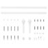 vidaXL Sliding Door Hardware Kit 200 cm Steel White - Image 4