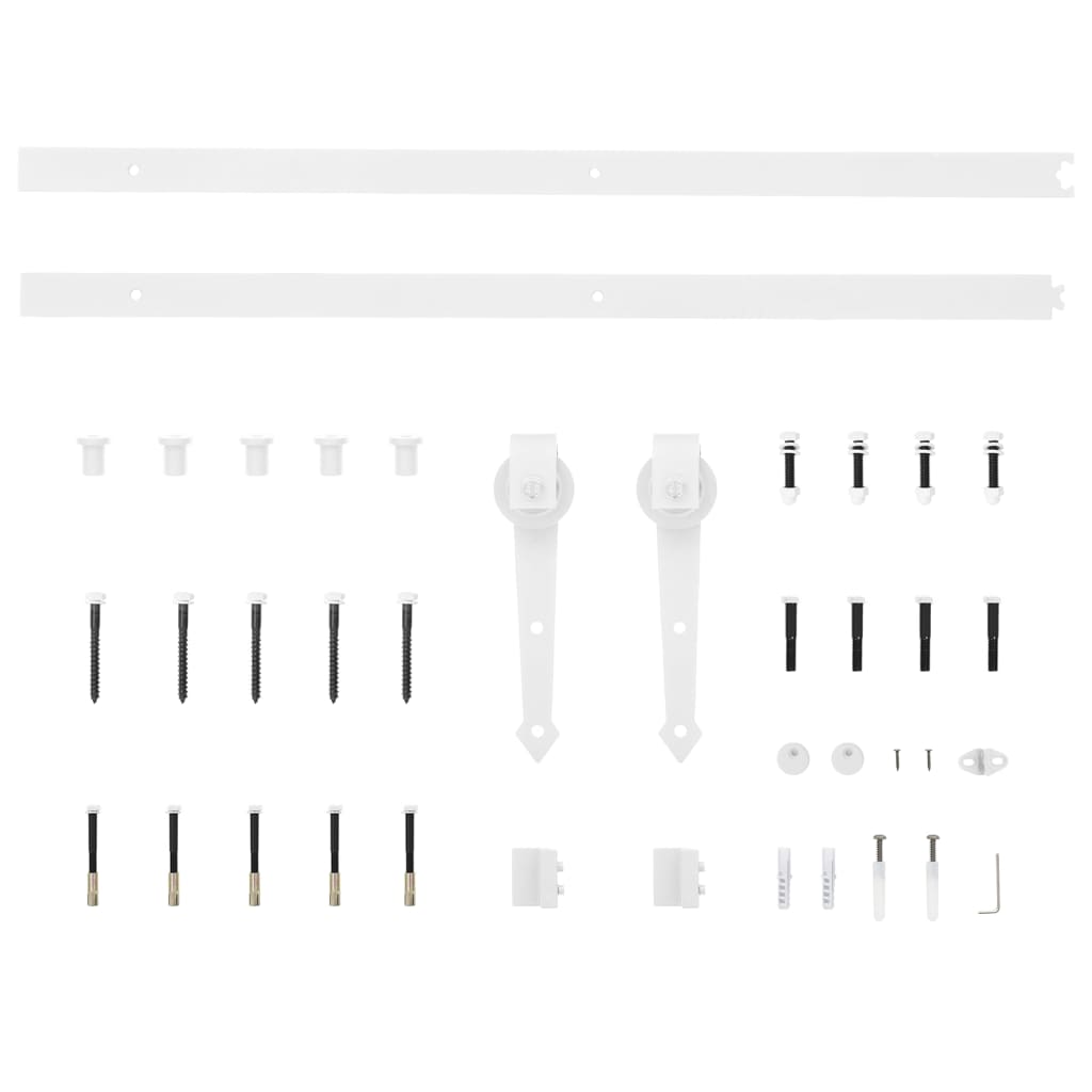 8720286854334_g_en_hd_2 vidaXL Sliding Door Hardware Kit 200 cm Steel White - Image 4