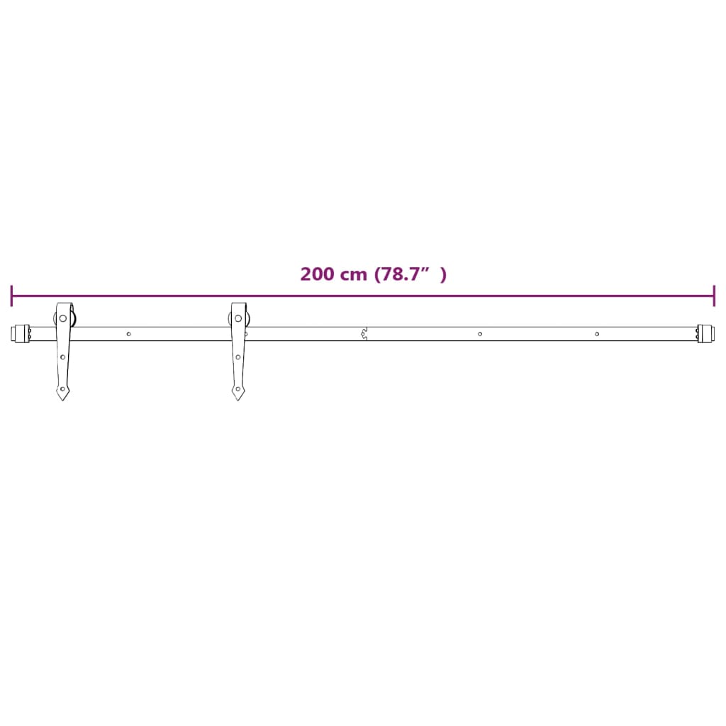 8720286854334_g_en_hd_5 vidaXL Sliding Door Hardware Kit 200 cm Steel White - Image 7