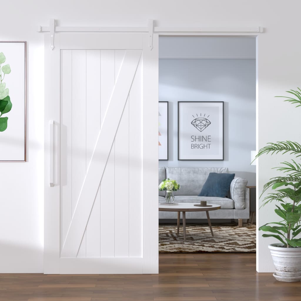8720286854334_m_en_hd_1 vidaXL Sliding Door Hardware Kit 200 cm Steel White - Image 1