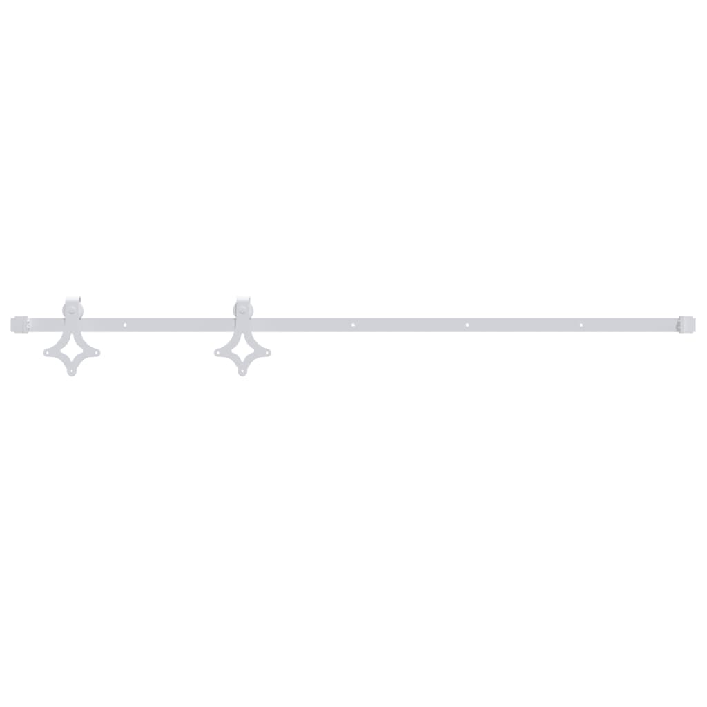 8720286854358_a_en_hd_1 vidaXL Sliding Door Hardware Kit 200 cm Steel White - Image 2