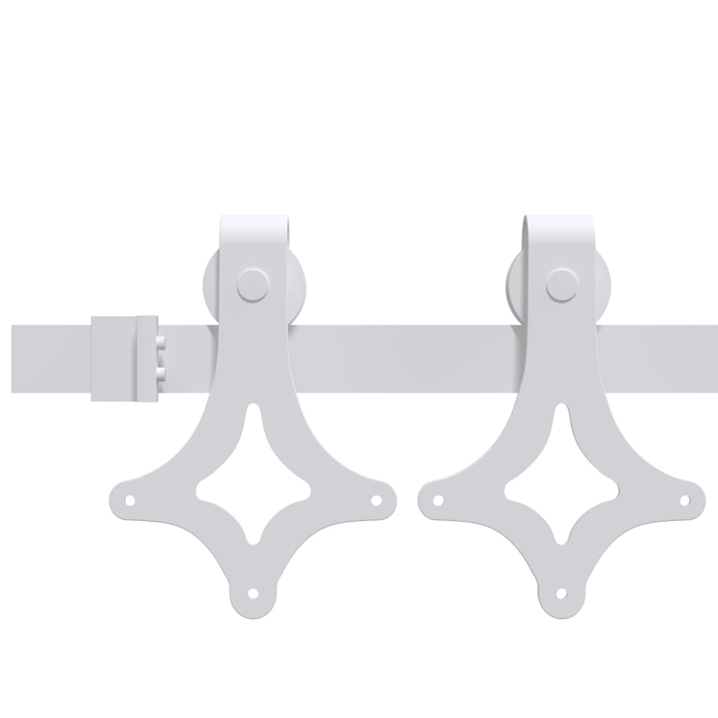8720286854358_g_en_hd_1 vidaXL Sliding Door Hardware Kit 200 cm Steel White - Image 3