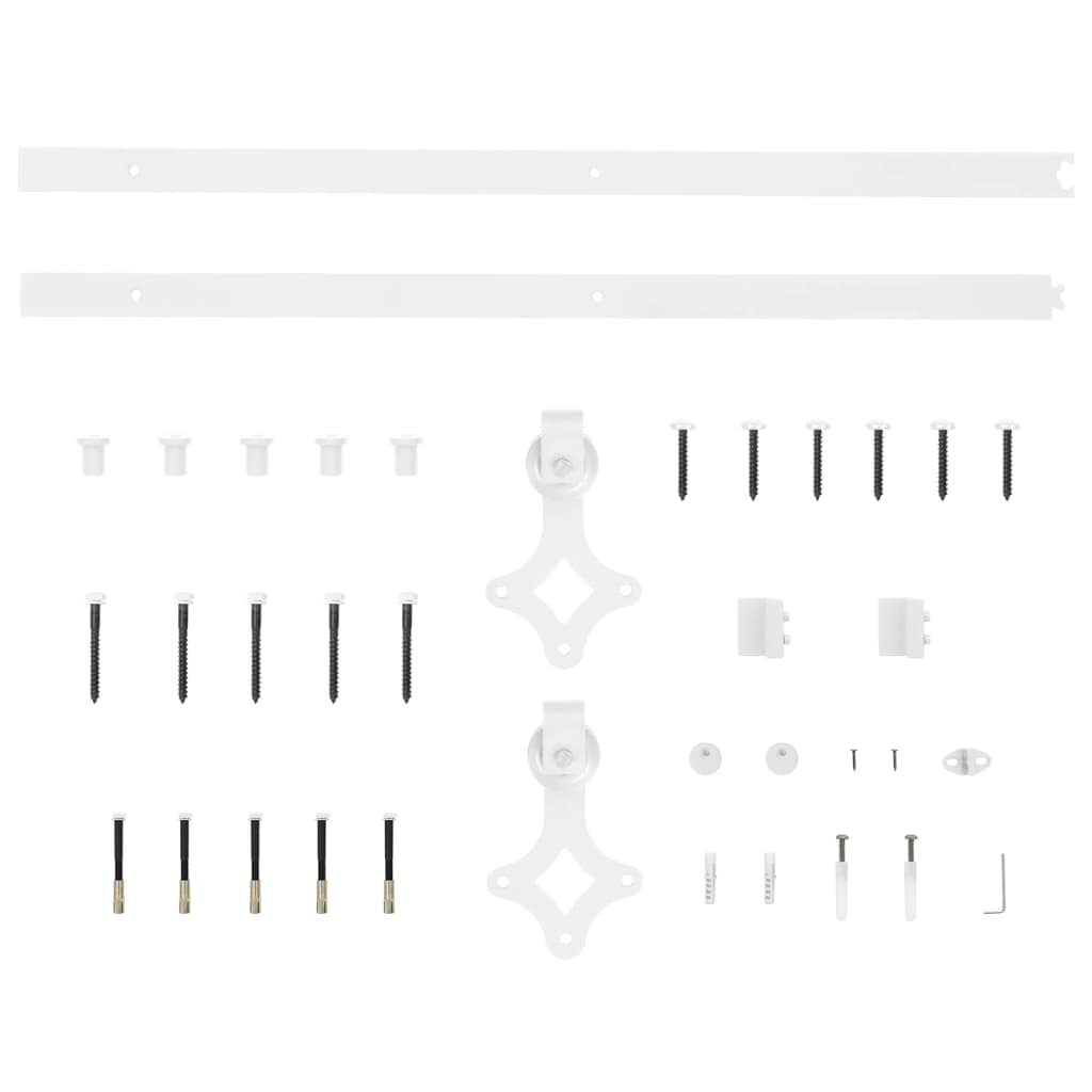 8720286854358_g_en_hd_2 vidaXL Sliding Door Hardware Kit 200 cm Steel White - Image 4