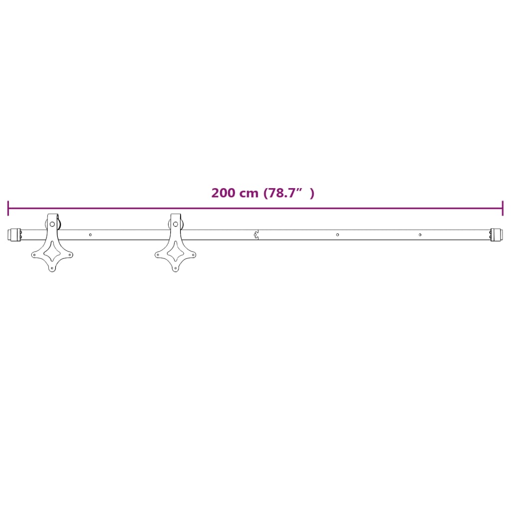 8720286854358_g_en_hd_5 vidaXL Sliding Door Hardware Kit 200 cm Steel White - Image 7