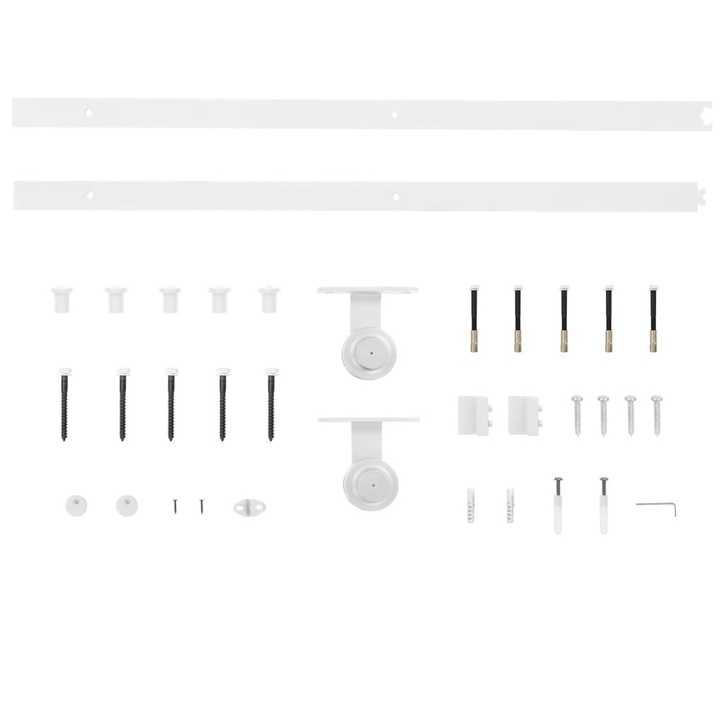 8720286854372_g_en_hd_2 vidaXL Sliding Door Hardware Kit 200 cm Steel White - Image 4