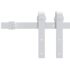 vidaXL Sliding Door Hardware Kit 200 cm Steel White - Image 3