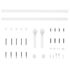 vidaXL Sliding Door Hardware Kit 200 cm Steel White - Image 4
