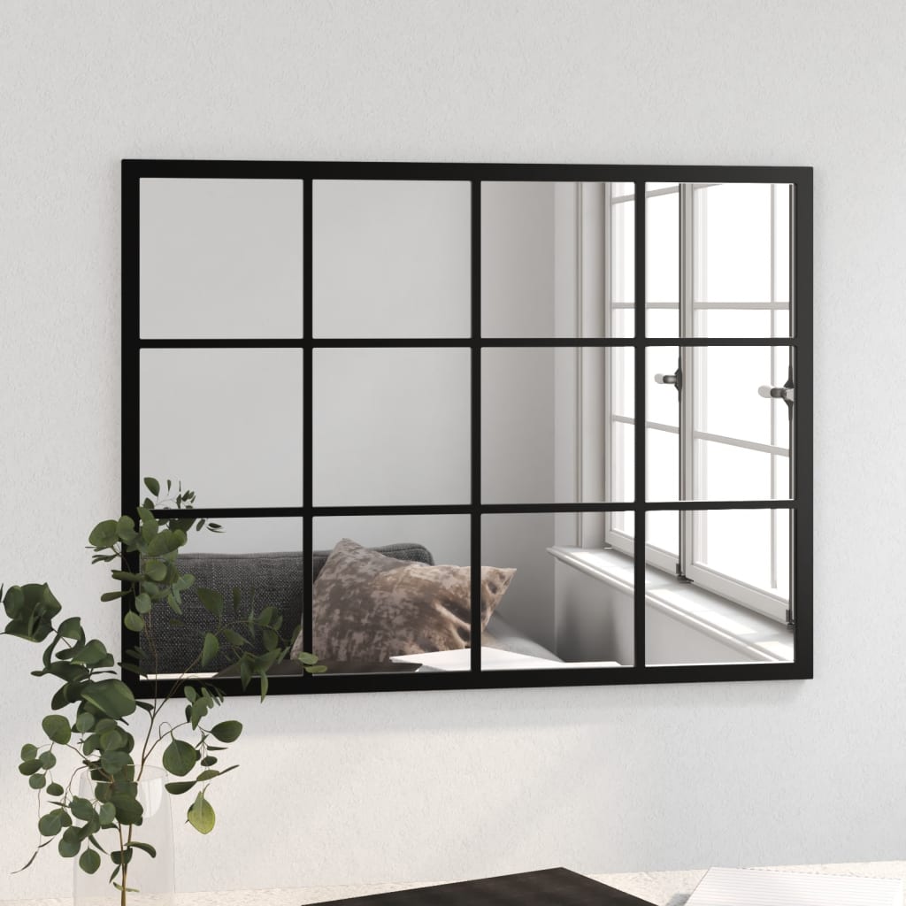 8720286854440_g_en_hd_1 vidaXL Wall Mirror Black 80x60 cm Metal - Image 3