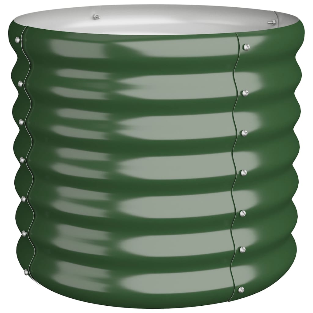 8720286855461_a_en_hd_1 vidaXL Garden Planter Galvanised Steel 40x40x36 cm Green - Image 2