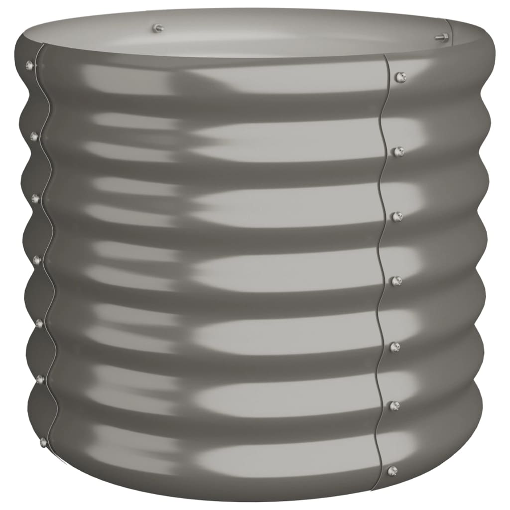 8720286855478_a_en_hd_1 vidaXL Garden Planter Galvanised Steel 40x40x36 cm Grey - Image 2