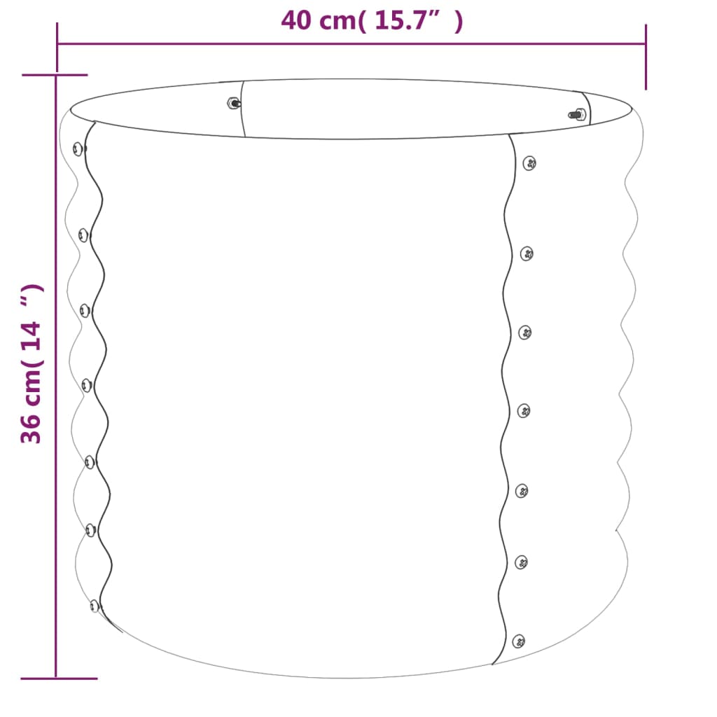8720286855478_g_en_hd_2 vidaXL Garden Planter Galvanised Steel 40x40x36 cm Grey - Image 4