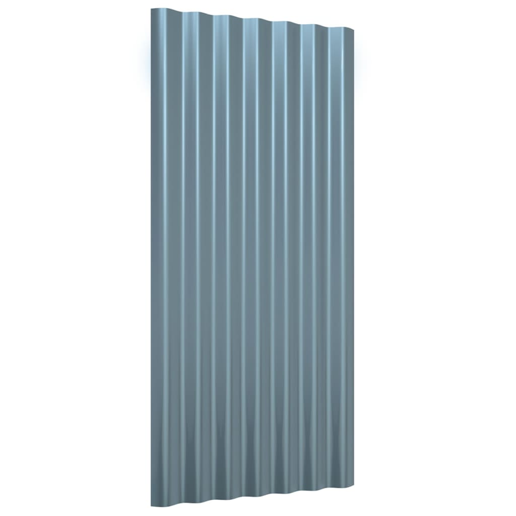 8720286858370_g_en_hd_1 vidaXL Roof Panels 12 pcs Galvanised Steel Grey 80x36 cm - Image 3