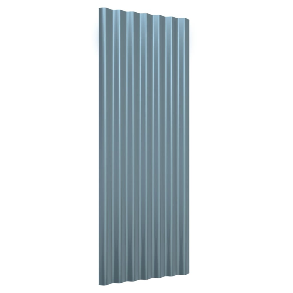 8720286858462_g_en_hd_1 vidaXL Roof Panels 12 pcs Galvanised Steel Grey 100x36 cm - Image 3