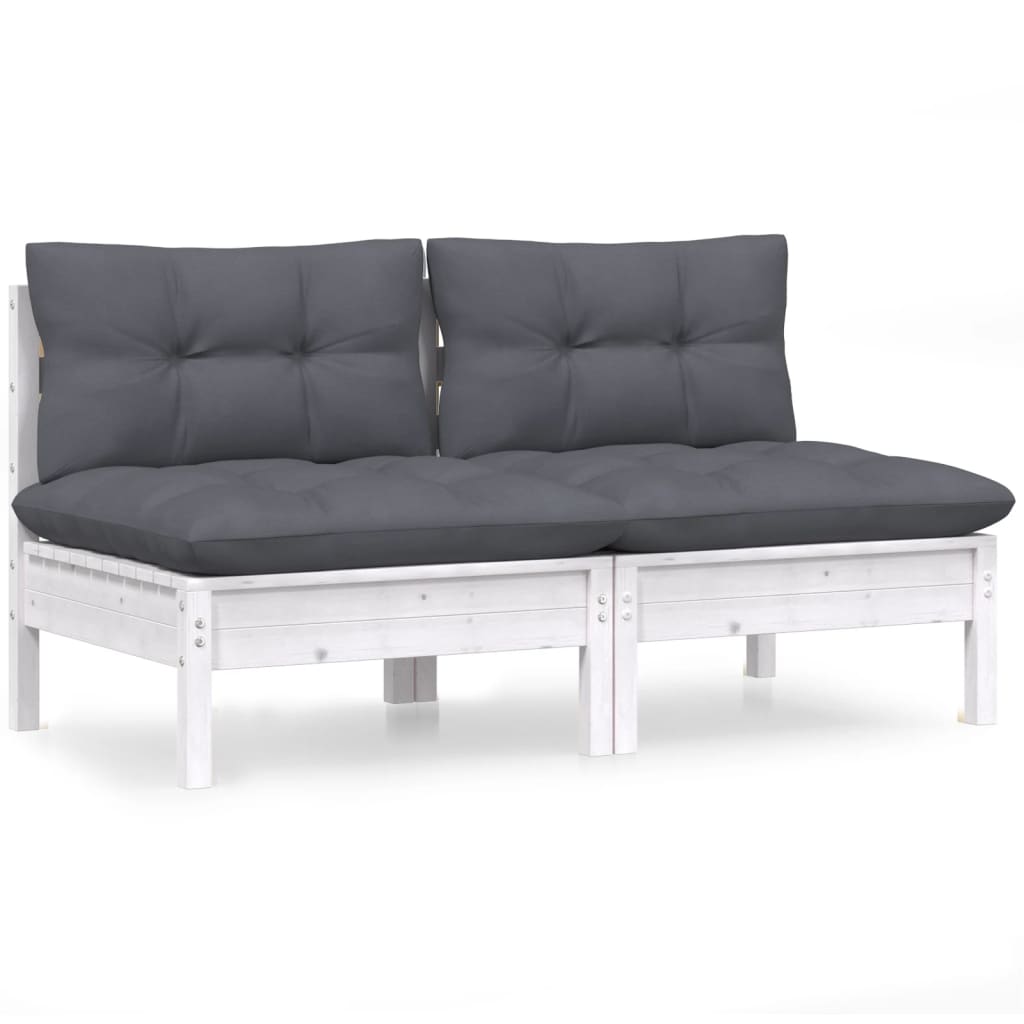 8720286858523_a_en_hd_1 vidaXL 2-Seater Garden Sofa with Anthracite Cushions Solid Wood Pine - Image 2