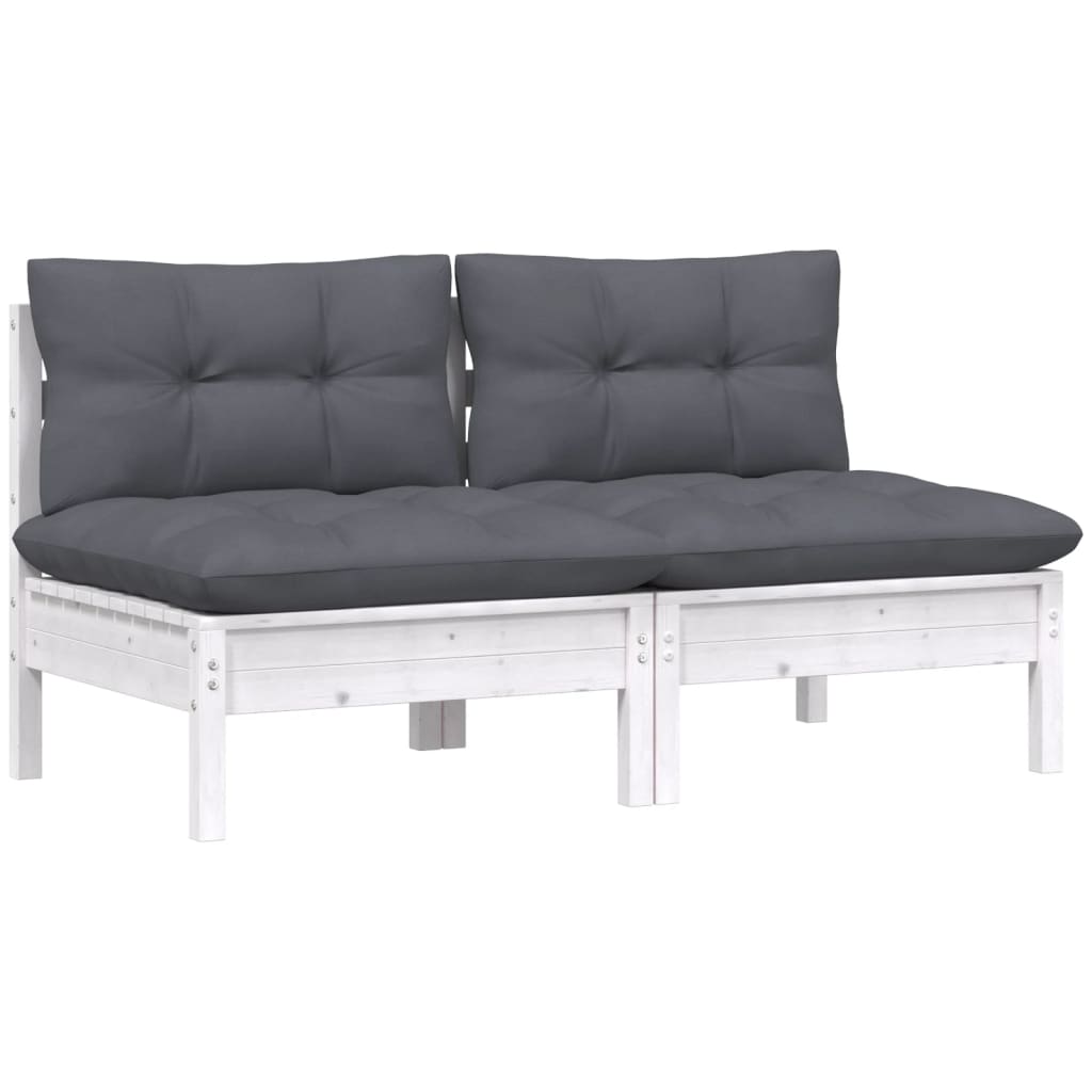 8720286858523_g_en_hd_1 vidaXL 2-Seater Garden Sofa with Anthracite Cushions Solid Wood Pine - Image 3