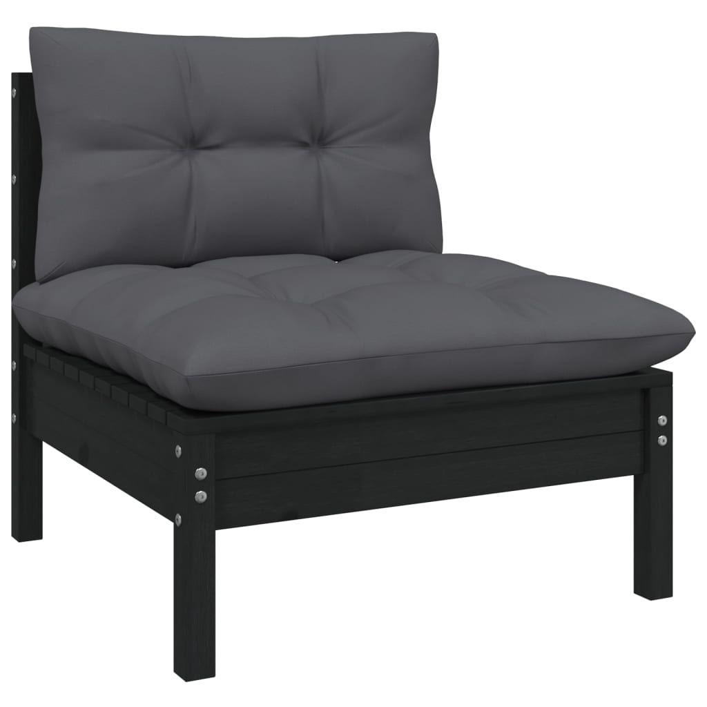 8720286858554_g_en_hd_2 vidaXL 2-Seater Garden Sofa with Anthracite Cushions Solid Wood Pine - Image 4