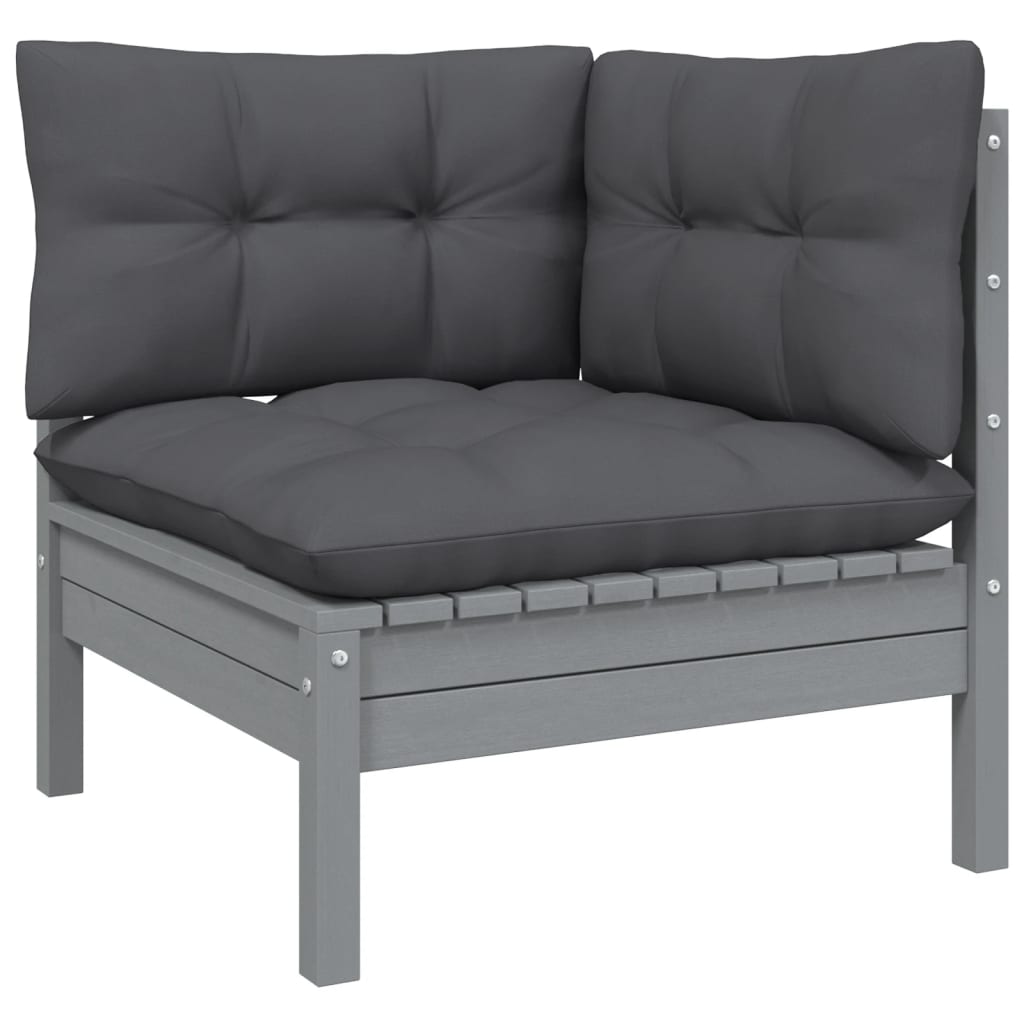 8720286858714_g_en_hd_2 vidaXL 2-Seater Garden Sofa with Anthracite Cushions Solid Wood Pine - Image 4