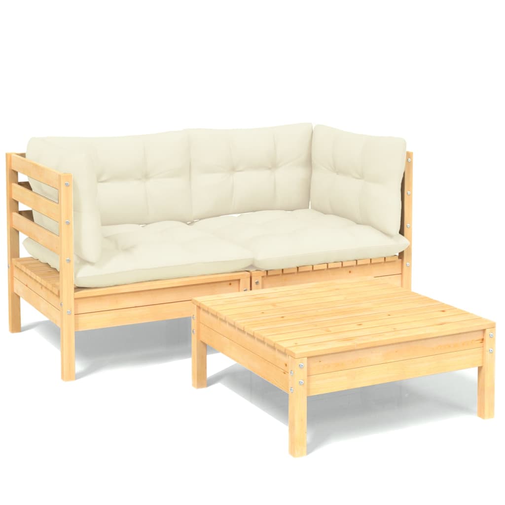 8720286858752_a_en_hd_1 vidaXL 3 Piece Garden Lounge Set with Cream Cushions Pinewood - Image 2