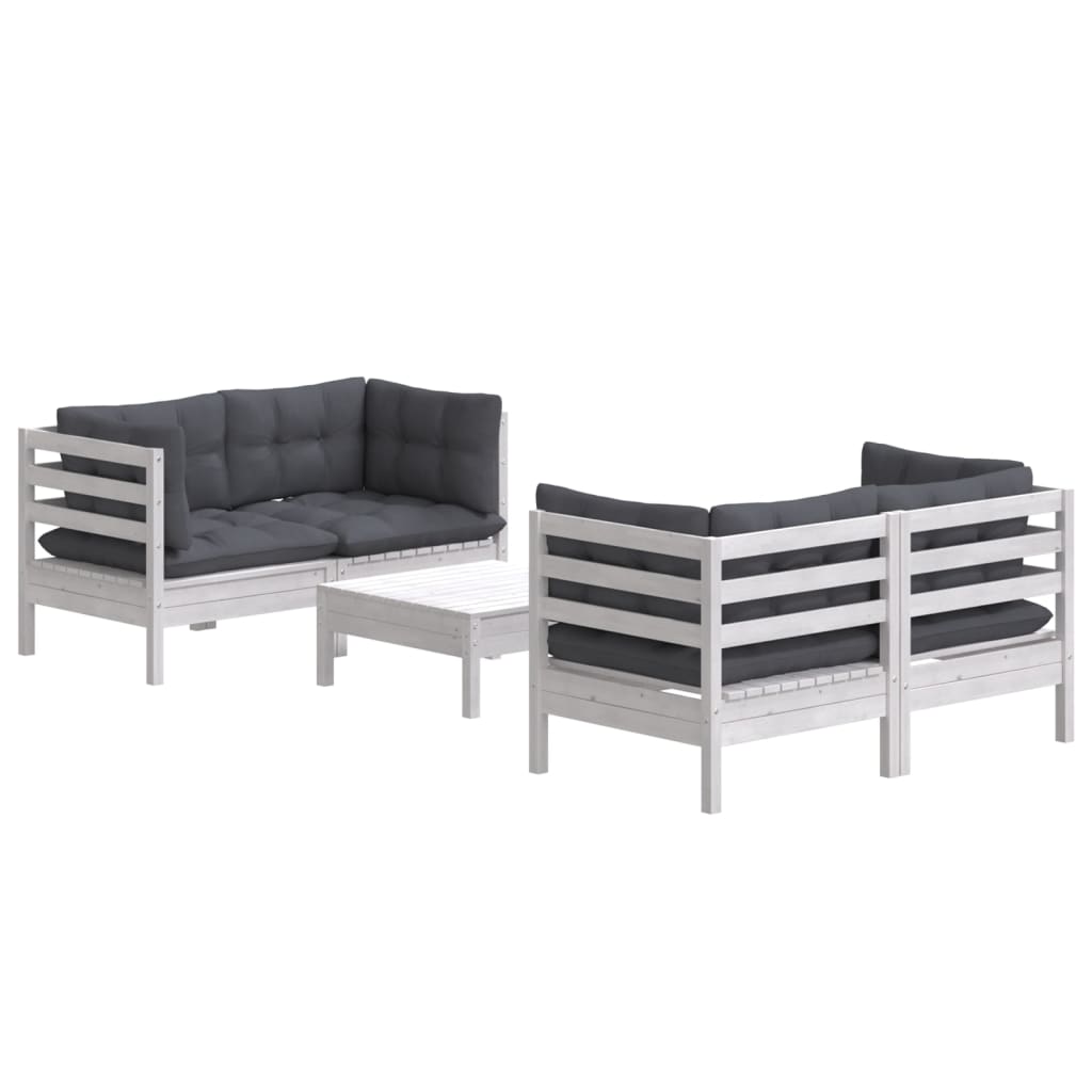 8720286858820_g_en_hd_1 vidaXL 5 Piece Garden Lounge Set with Anthracite Cushions Pinewood - Image 3