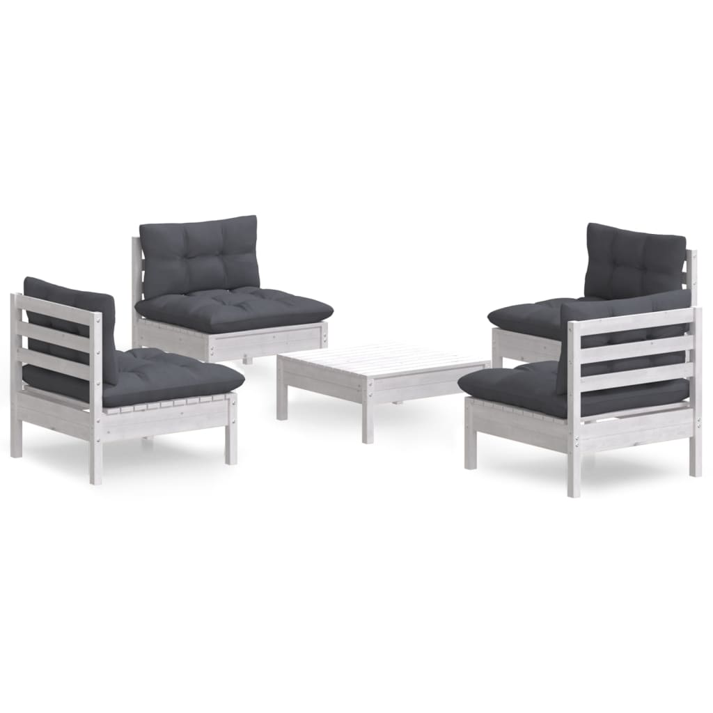 8720286858943_a_en_hd_1 vidaXL 5 Piece Garden Lounge Set with Anthracite Cushions Pinewood - Image 2