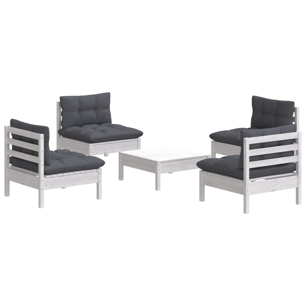 8720286858943_g_en_hd_1 vidaXL 5 Piece Garden Lounge Set with Anthracite Cushions Pinewood - Image 3