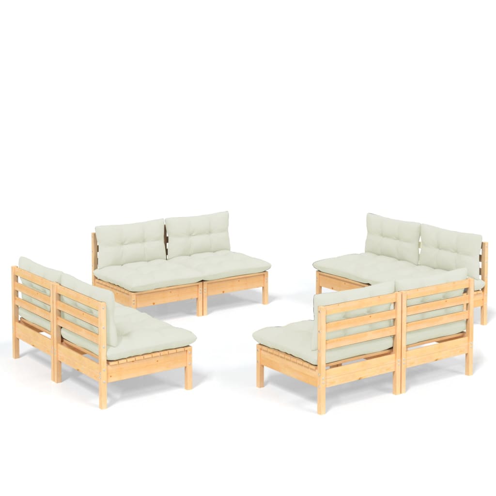 8720286858998_a_en_hd_1 vidaXL 8 Piece Garden Lounge Set with Cream Cushions Pinewood - Image 2