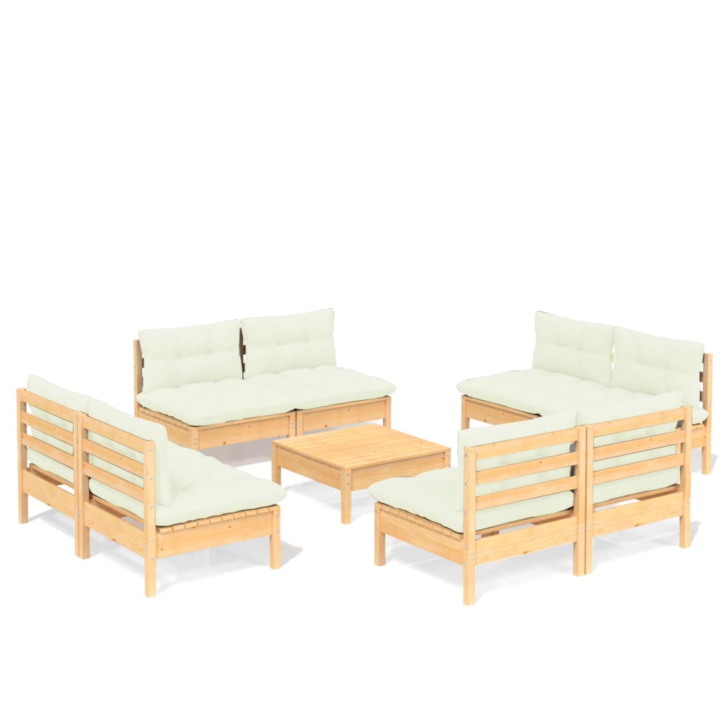 8720286859056_a_en_hd_1 vidaXL 9 Piece Garden Lounge Set with Cream Cushions Pinewood - Image 2