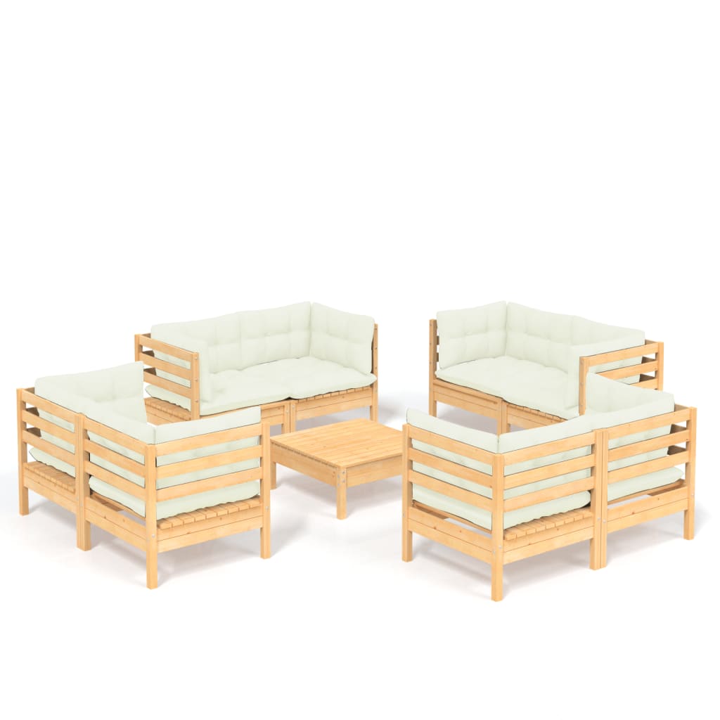 8720286859230_a_en_hd_1 vidaXL 9 Piece Garden Lounge Set with Cream Cushions Pinewood - Image 2