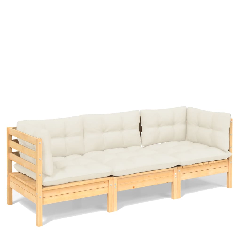 8720286859599_a_en_hd_1 vidaXL 3-Seater Garden Sofa with Cream Cushions Solid Pinewood - Image 2