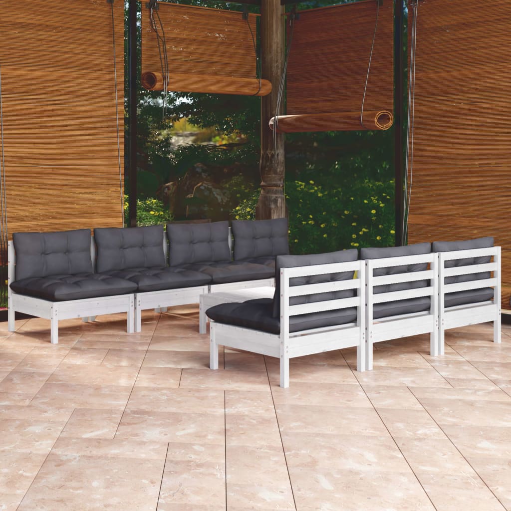 8720286859964_m_en_hd_1 vidaXL 8 Piece Garden Lounge Set with Anthracite Cushions Pinewood - Image 1