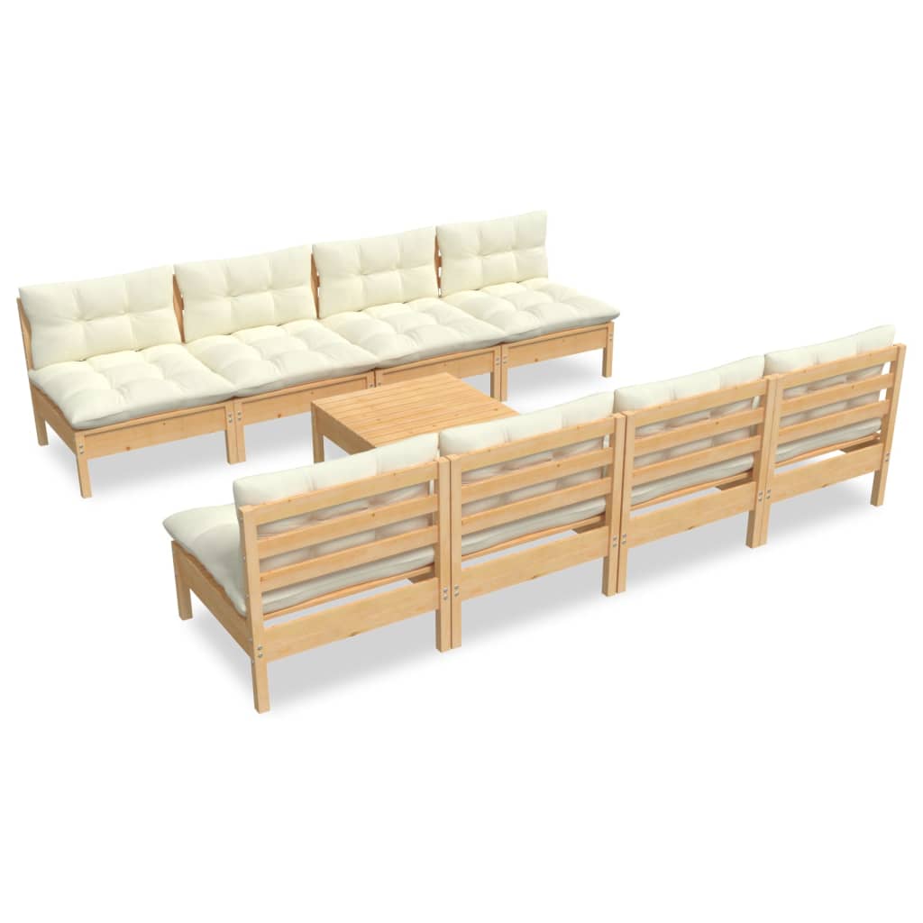 8720286860014_a_en_hd_1 vidaXL 9 Piece Garden Lounge Set with Cream Cushions Solid Pinewood - Image 2