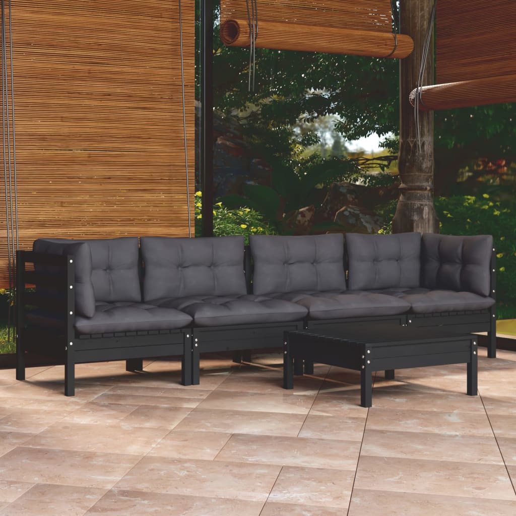 8720286860175_m_en_hd_1 vidaXL 5 Piece Garden Lounge Set with Cushions Solid Pinewood - Image 1