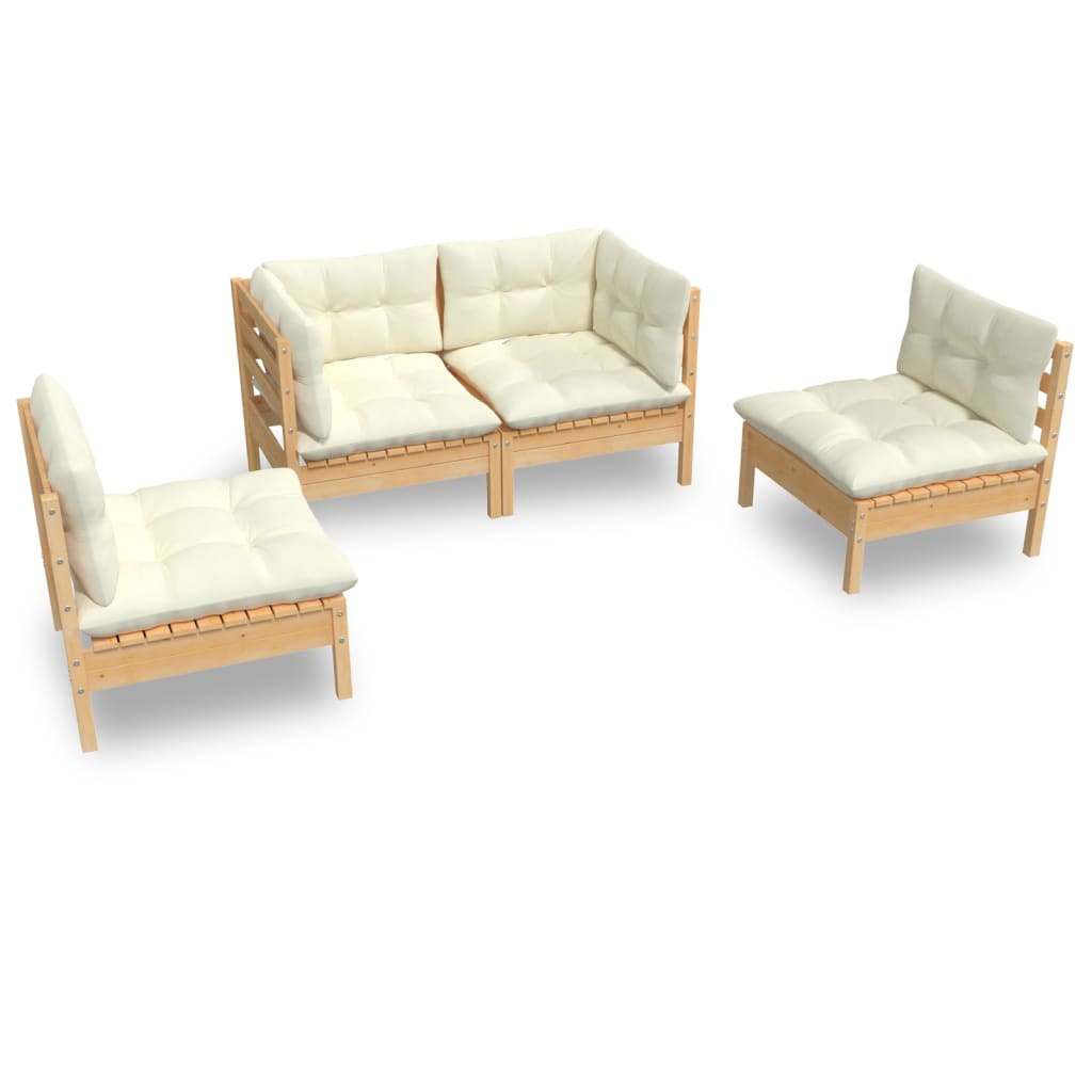 8720286860311_a_en_hd_1 vidaXL 4 Piece Garden Lounge Set with Cream Cushions Solid Pinewood - Image 2